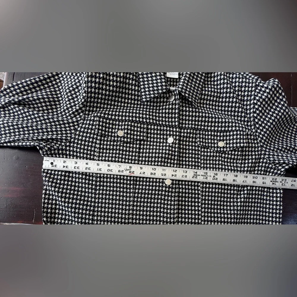 Country Wear Casuals vintage, pristine Houndstooth denim cut jacket size Large
